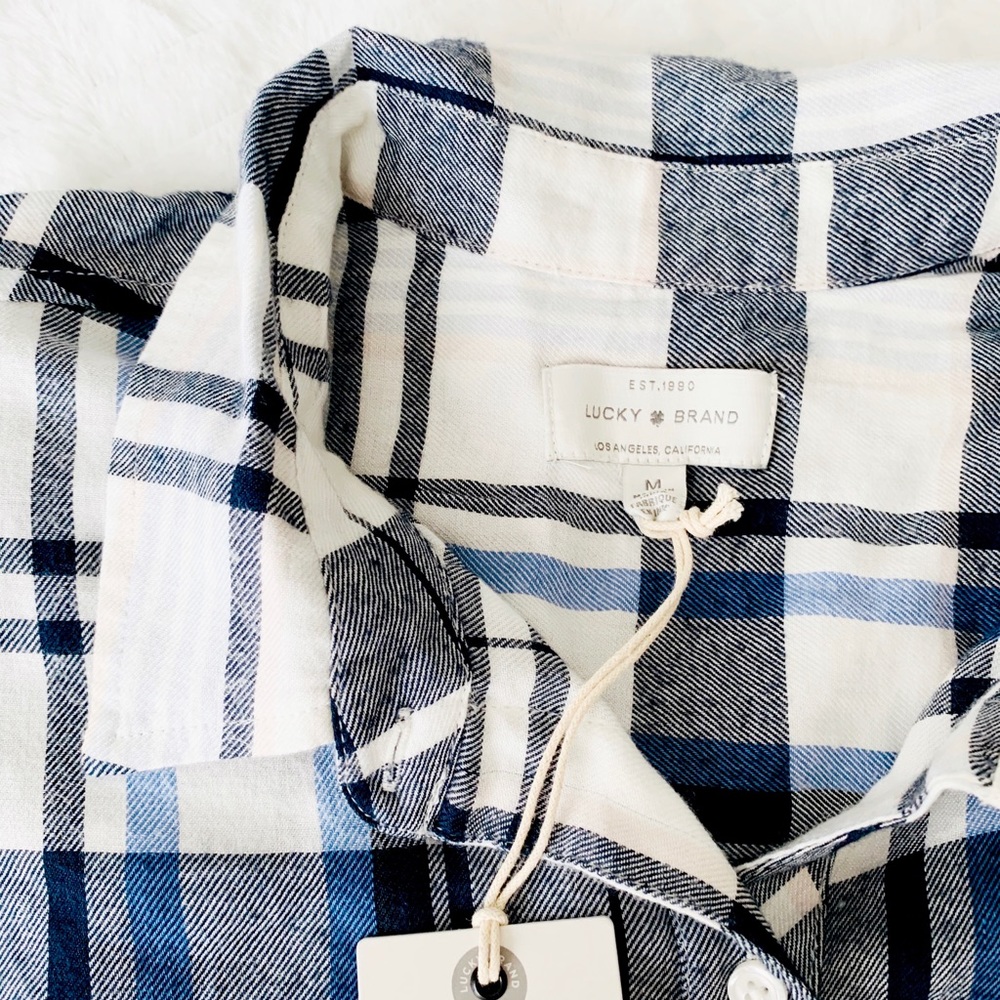 Lucky Brand // NWT soft boyfriend plaid - Picture 5 of 8